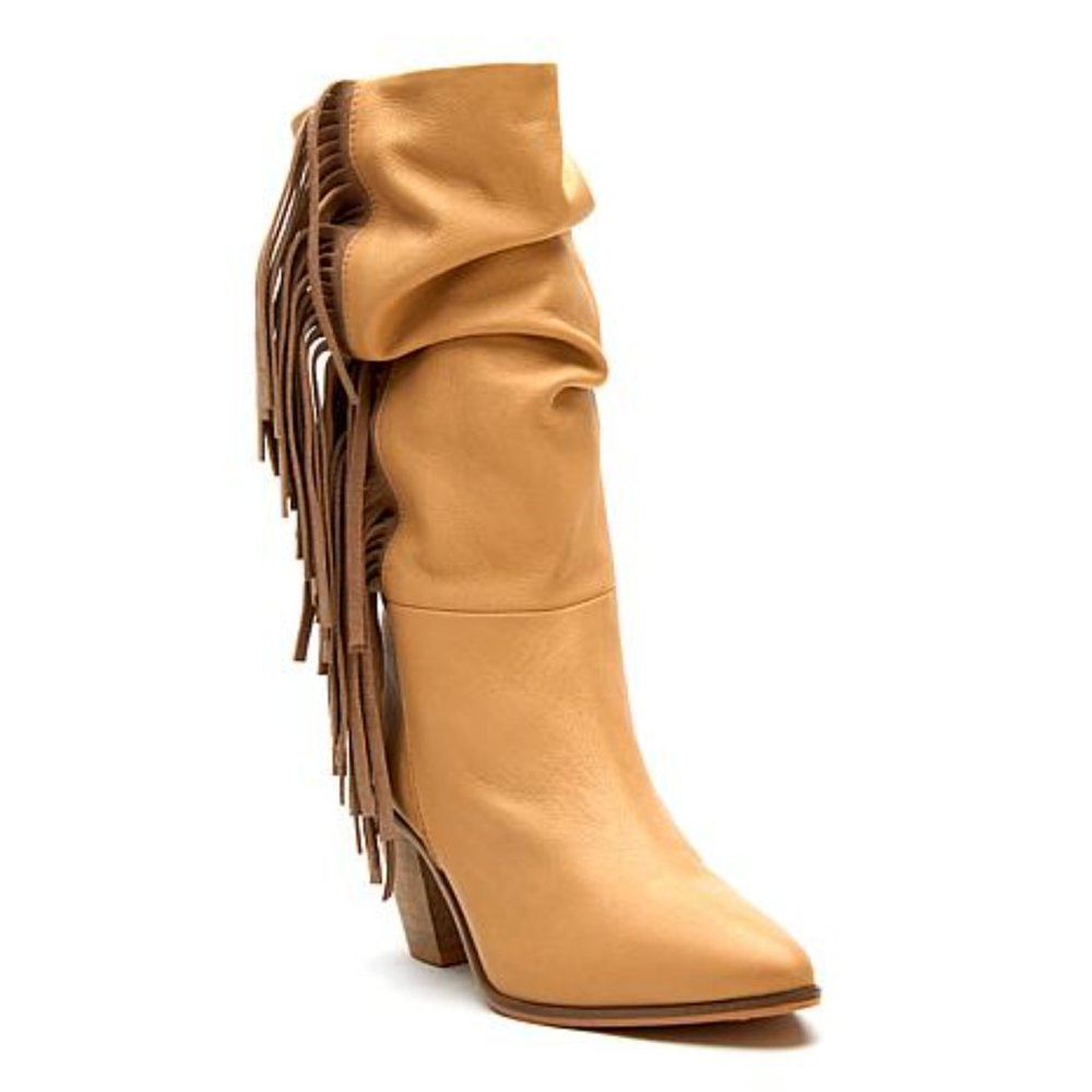 MATISSE BRIN new GENUIN LEATHER boots with fringes in black 683MNT - Picture 9 of 9